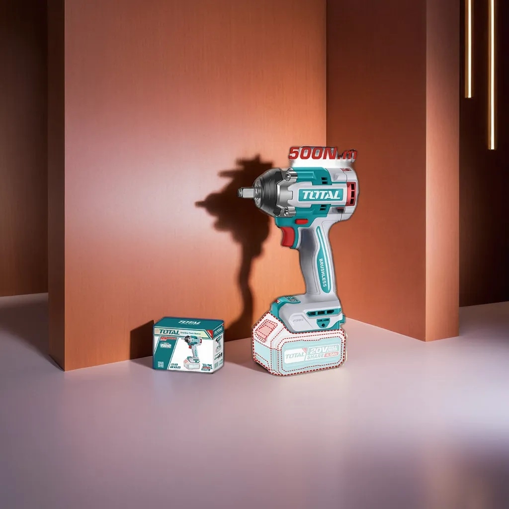 Máy siết buloong không chổi than dùng pin Lithium-Ion 20V (không kèm pin & sac) TIWLI20401 TOTAL