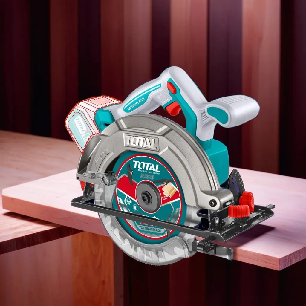 Máy cưa đĩa tròn không chổi than dùng pin Lithium 20V  TSLI16521 TOTAL