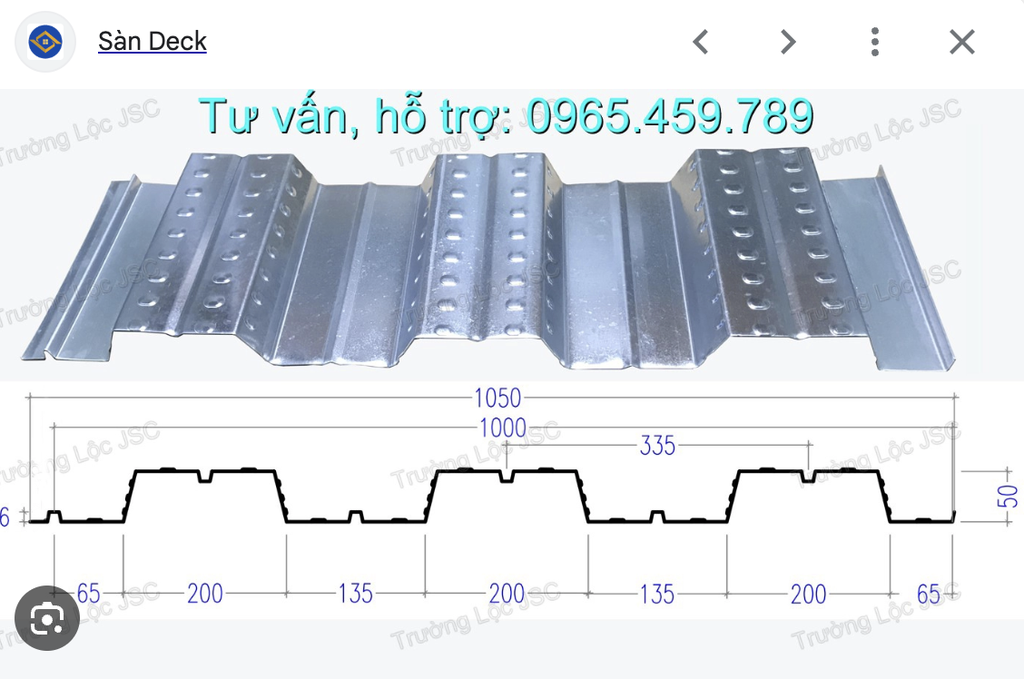 Quy Cách Tôn Sàn Deck