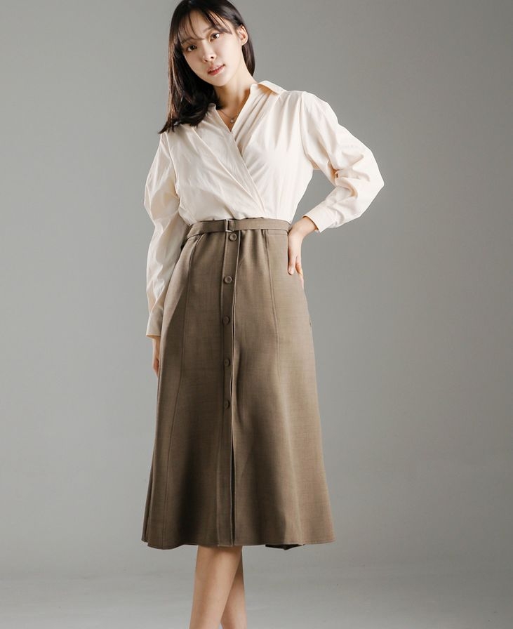 Set bộ chân váy Hàn quốc phối áo thun nhẹ nhàng