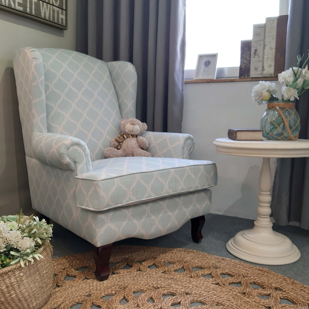 Sofa đơn tay cuộn cổ điển lưng cao - Vải Hoa - SFD11