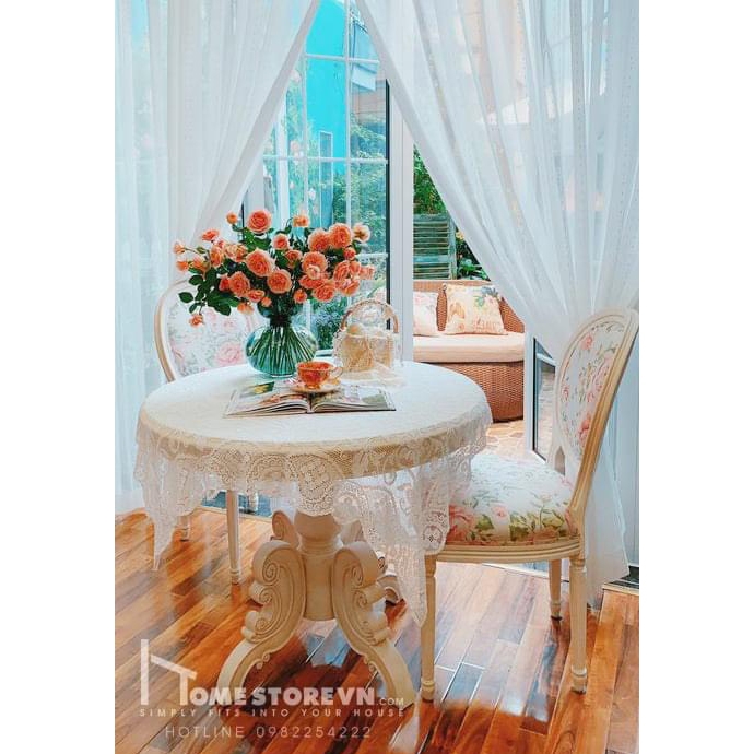 Bàn ăn tròn D= 95cm Vintage - BA1