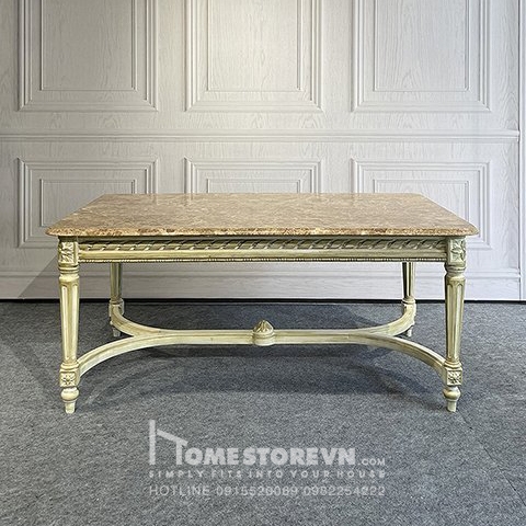 Bàn trà mặt đá cổ điển Royal - BTR5