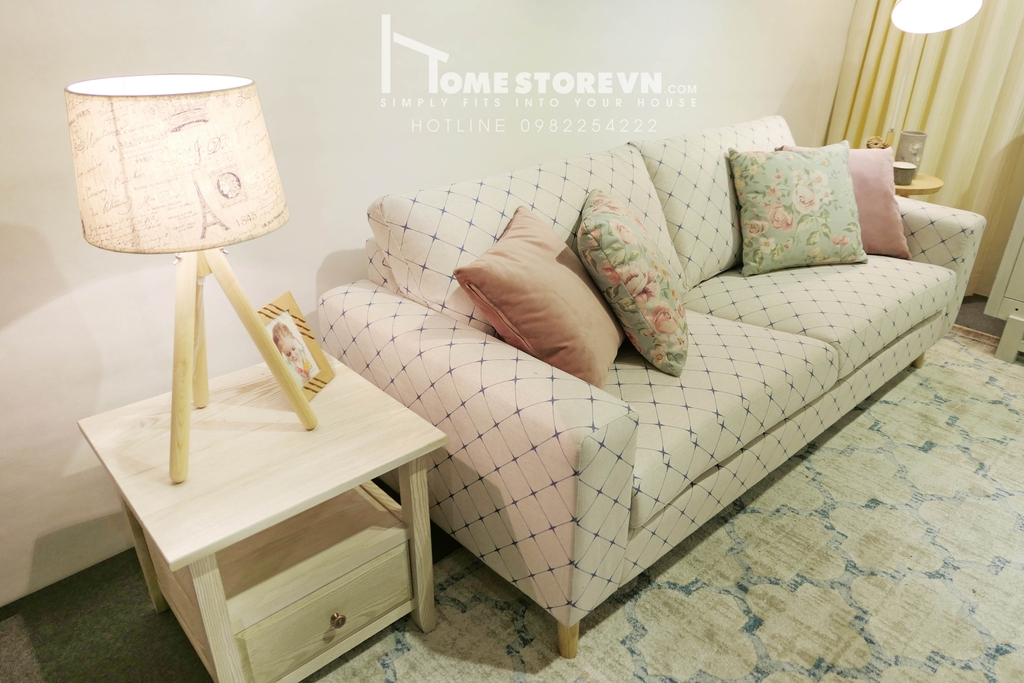 Sofa tay thẳng thấp tựa lưng rời dài 1m8 - SF23