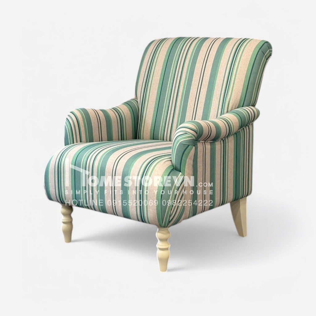 Sofa đơn tay lượn lưng đơn liền - SFD7