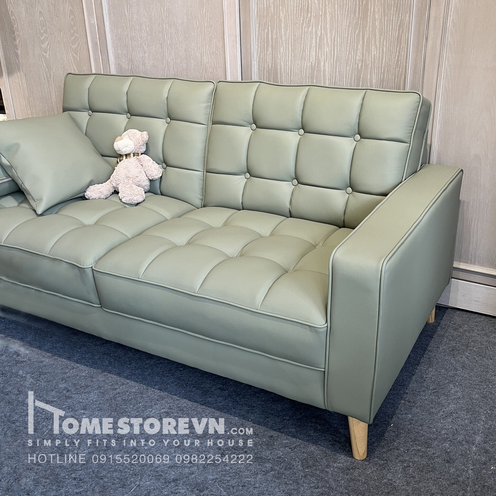 Sofa da cn nút vuông 1m8 - SF22