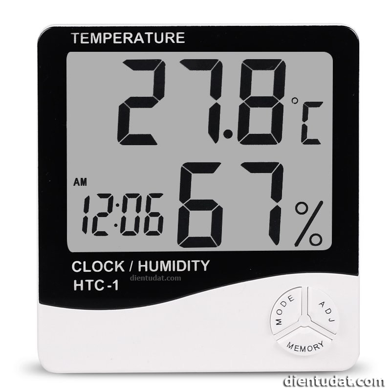 MÀN HÌNH LCD HIỂN THỊ THỜI GIAN VÀ ĐỘ ẨM