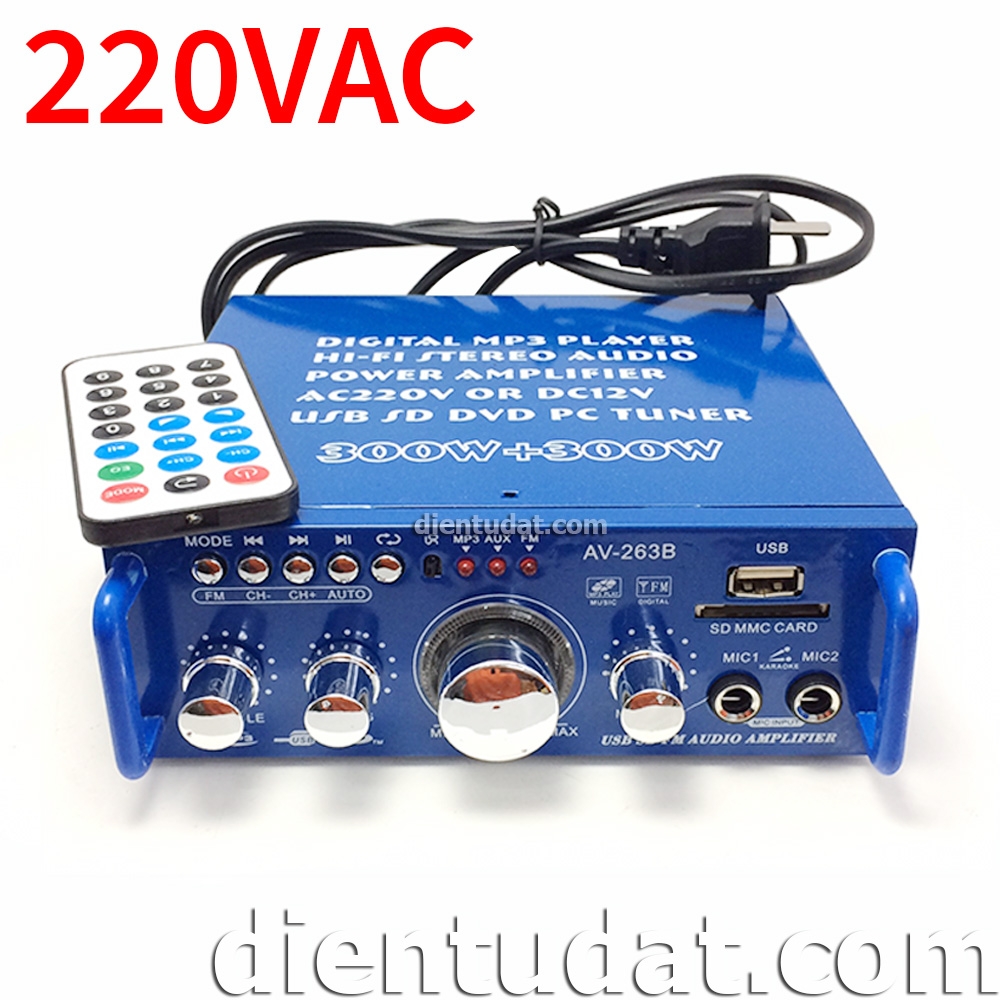 Bộ Amplifier Karaoke Bluetooth 220VAC Điện Tử DAT