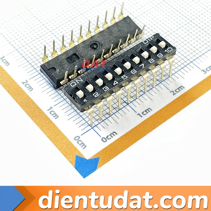 thumbnail image 2 of Micro DIP Switch 2.54mm Pitch - Choose 1P To 10P (Set Of 1-10 Pieces) 2 of 6
