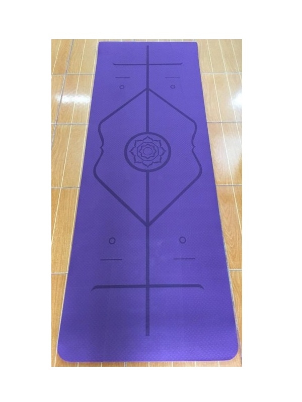 Thảm tập yoga TPE Zeno định tuyến 8mm (Tím)