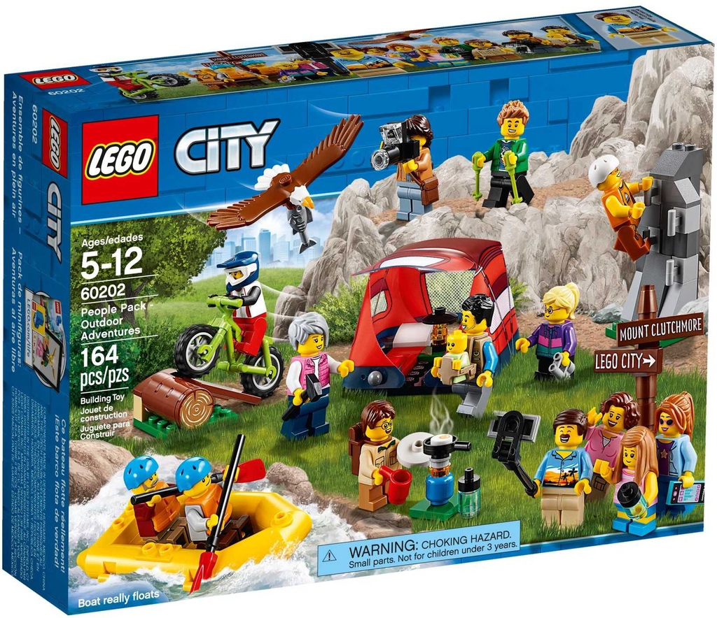 Đồ chơi LEGO City 60202 - Du Lịch Dã Ngoại - 15 nhân vật Minifigures (LEGO 60202 People Pack - Outdoor Adventures)