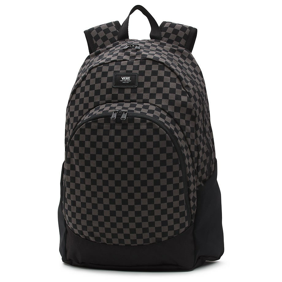 vans checkerboard van doren backpack charcoalblack