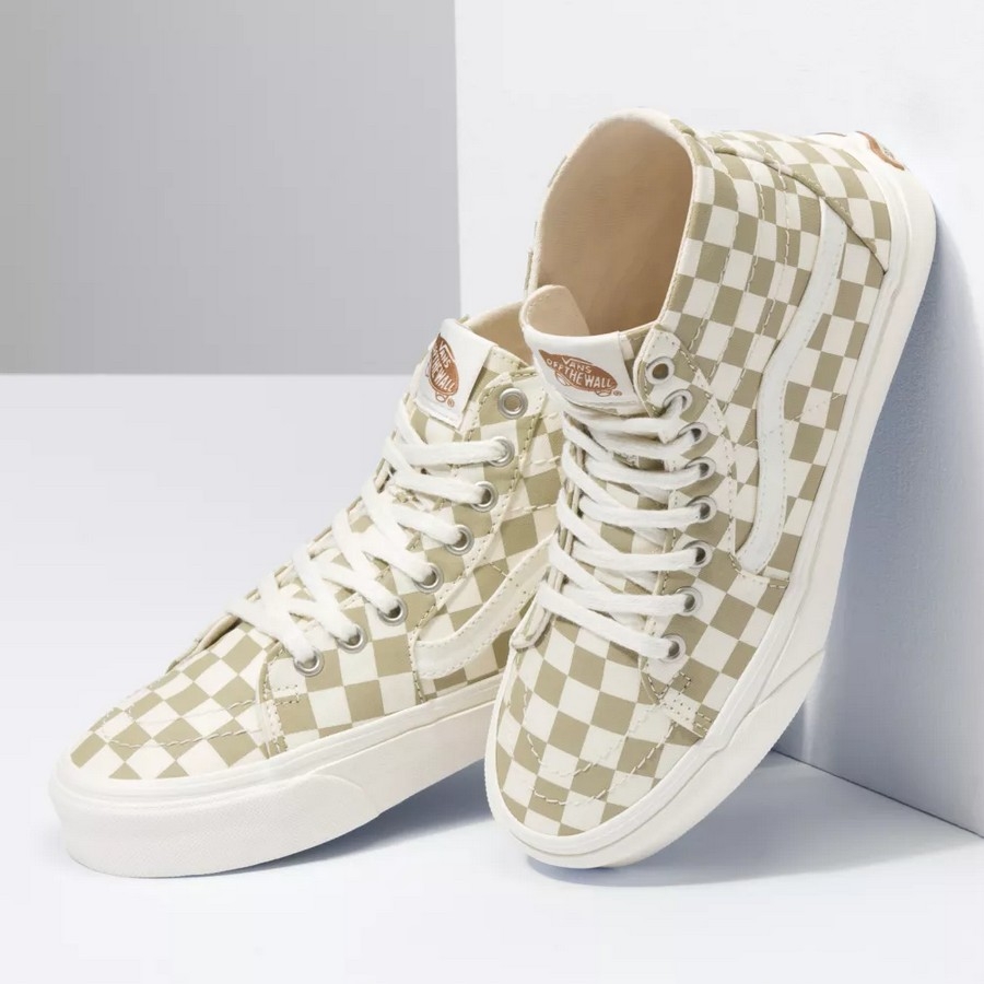 ua sk8 hi tapered in cornstalk & natural vans