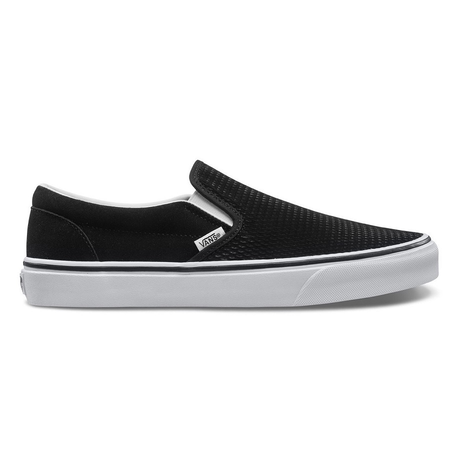 VANS EMBOSSED SUEDE SLIP-ON BLACK 