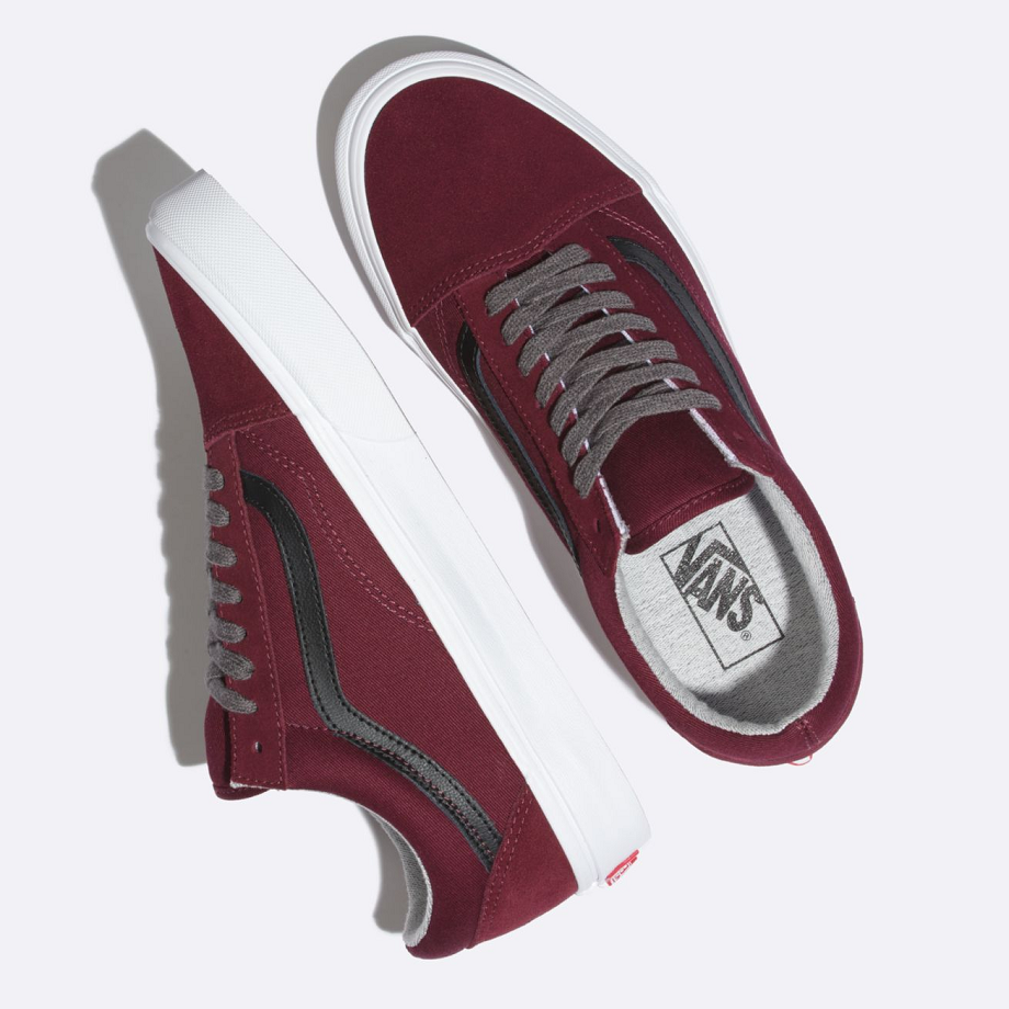 vans jersey lace old skool port royale & black shoes