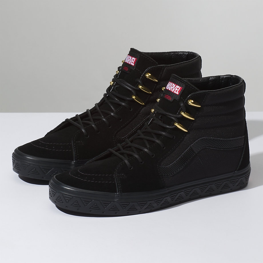 vans sk8 hi black panther