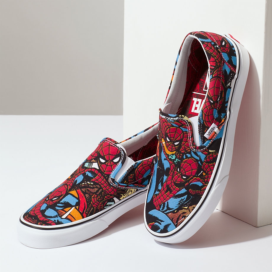 vans spiderman slip on