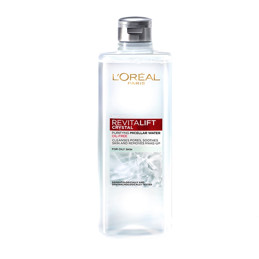 Nước Tẩy Trang Dành Cho Da Dầu L'Oréal Revitalift Crystal Purifying Micellar Water For Oily Skin 400ml