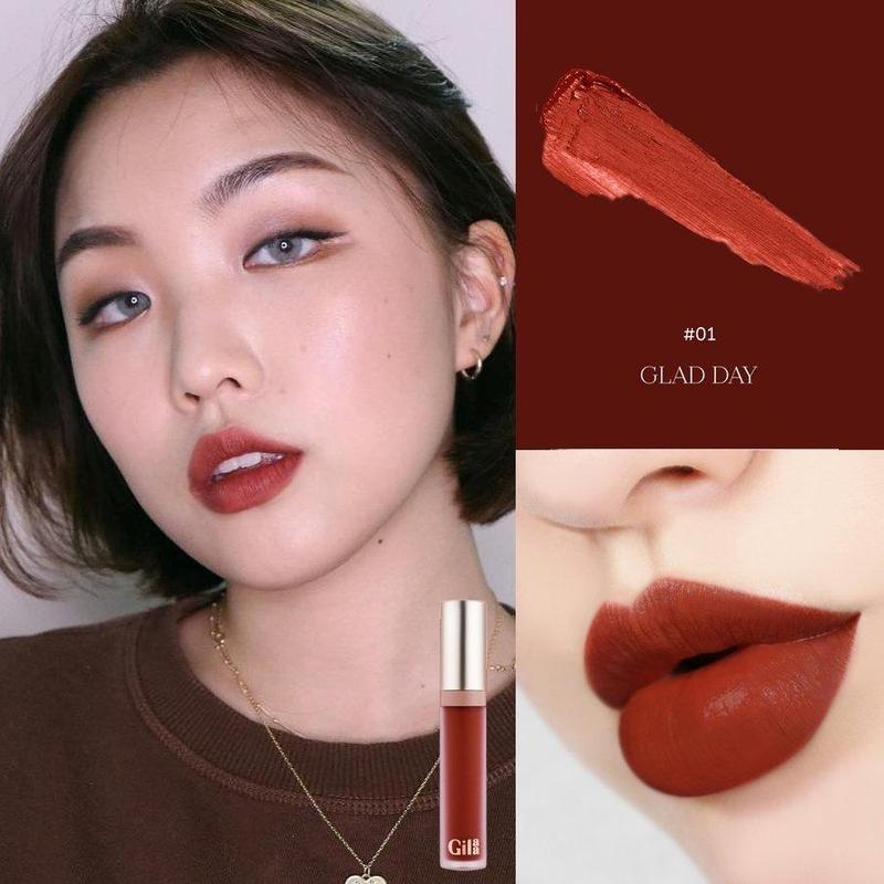 Son Kem Siêu Lì, Lâu Trôi, Mịn Mượt Nhẹ Môi Gilaa Long Wear Lip Cream 5g