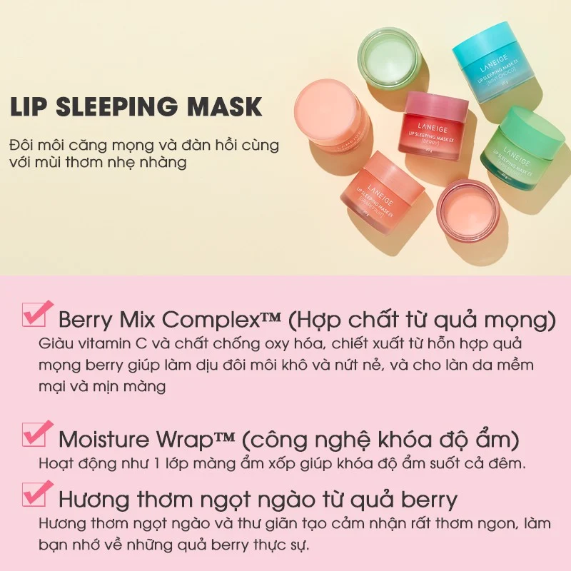 Mặt Nạ Ngủ Môi Laneige Lip Sleeping Mask EX Berry 20g