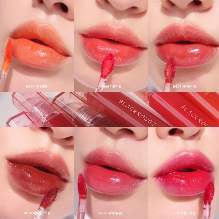Son Tint Bóng Siêu Lì Có Màu Son Black Rouge Half N Half Water Glow 3.5g