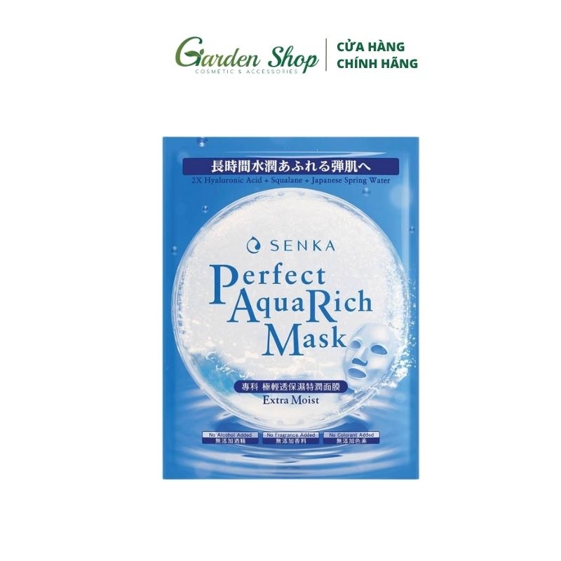 Mặt Nạ Giấy Dưỡng Ẩm Dịu Da Senka Perfect Aqua Rich Mask 21g