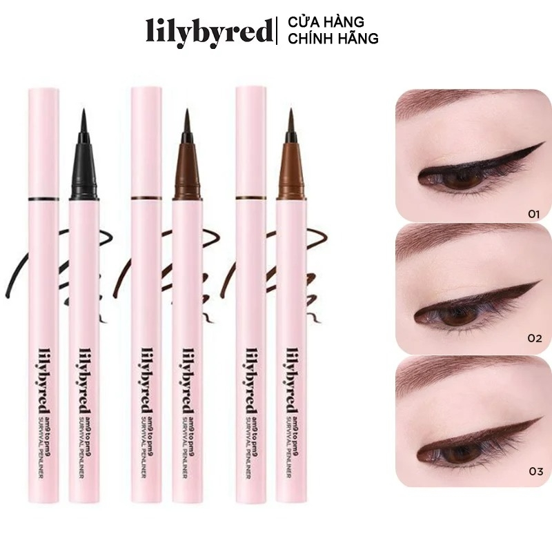 Bút Kẻ Mắt Nước Siêu Mảnh, Chống Trôi Lilybyred am9 to pm9 Survival Pen Liner 0.6g