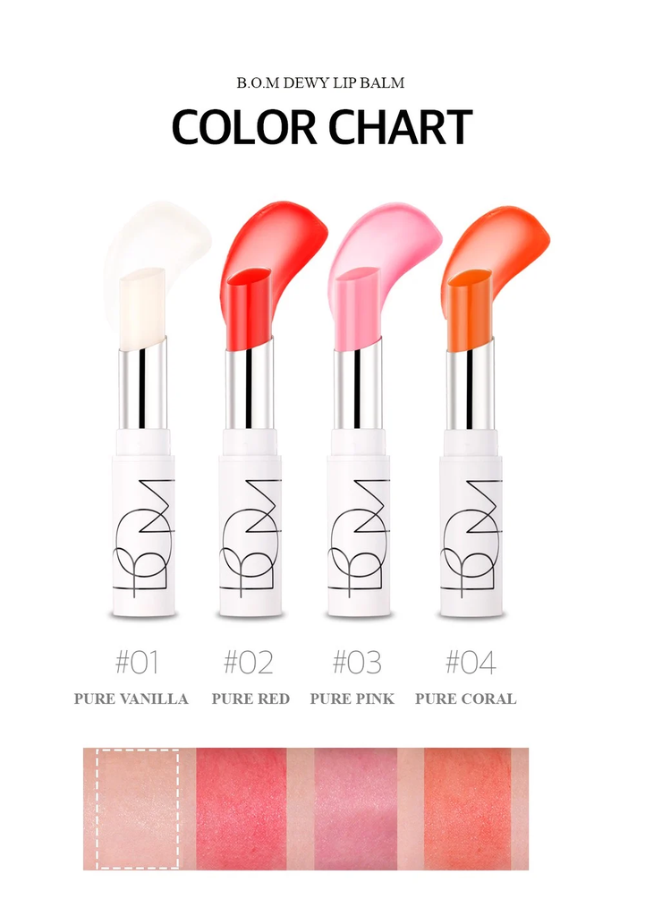 Son Dưỡng Giúp Dưỡng Ẩm Cho Môi Mềm Mại B.O.M Dewy Lip Balm 4.5g