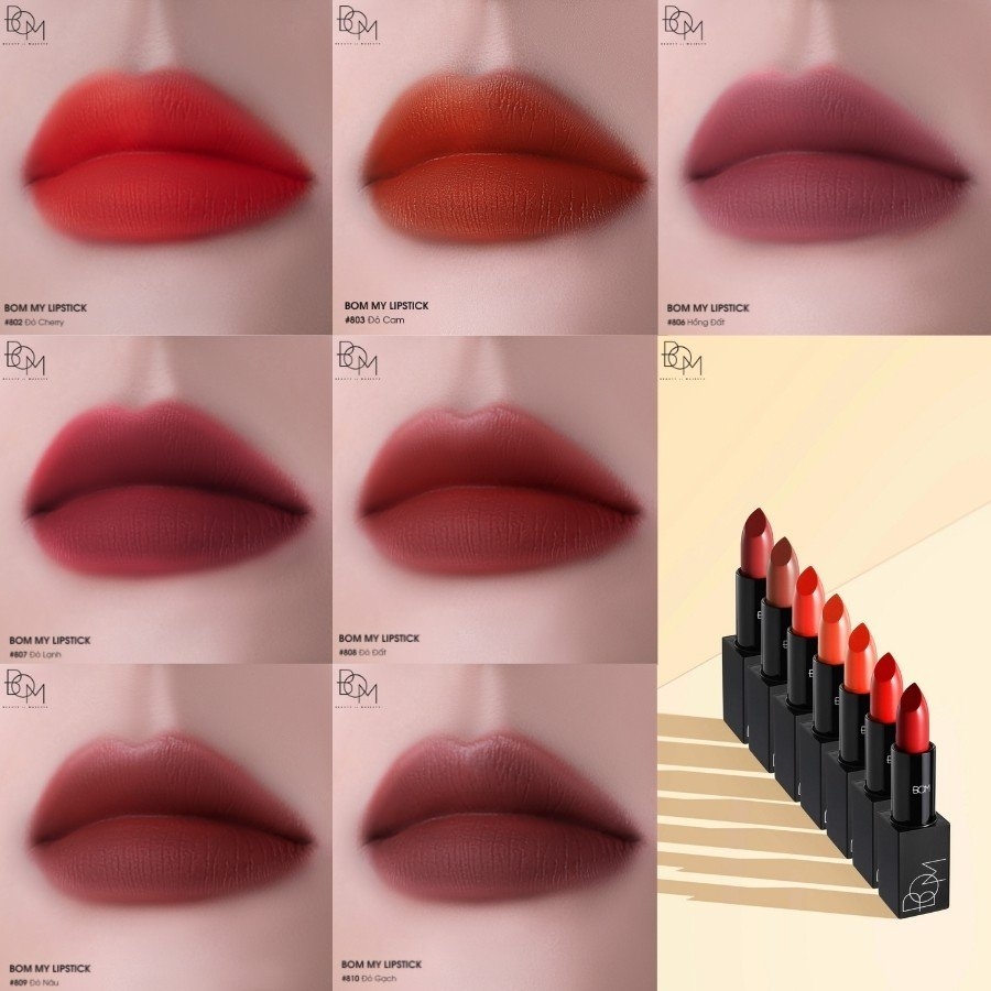 Son Thỏi Lì, Lên Màu Chuẩn B.O.M My Lipstick 3.5g