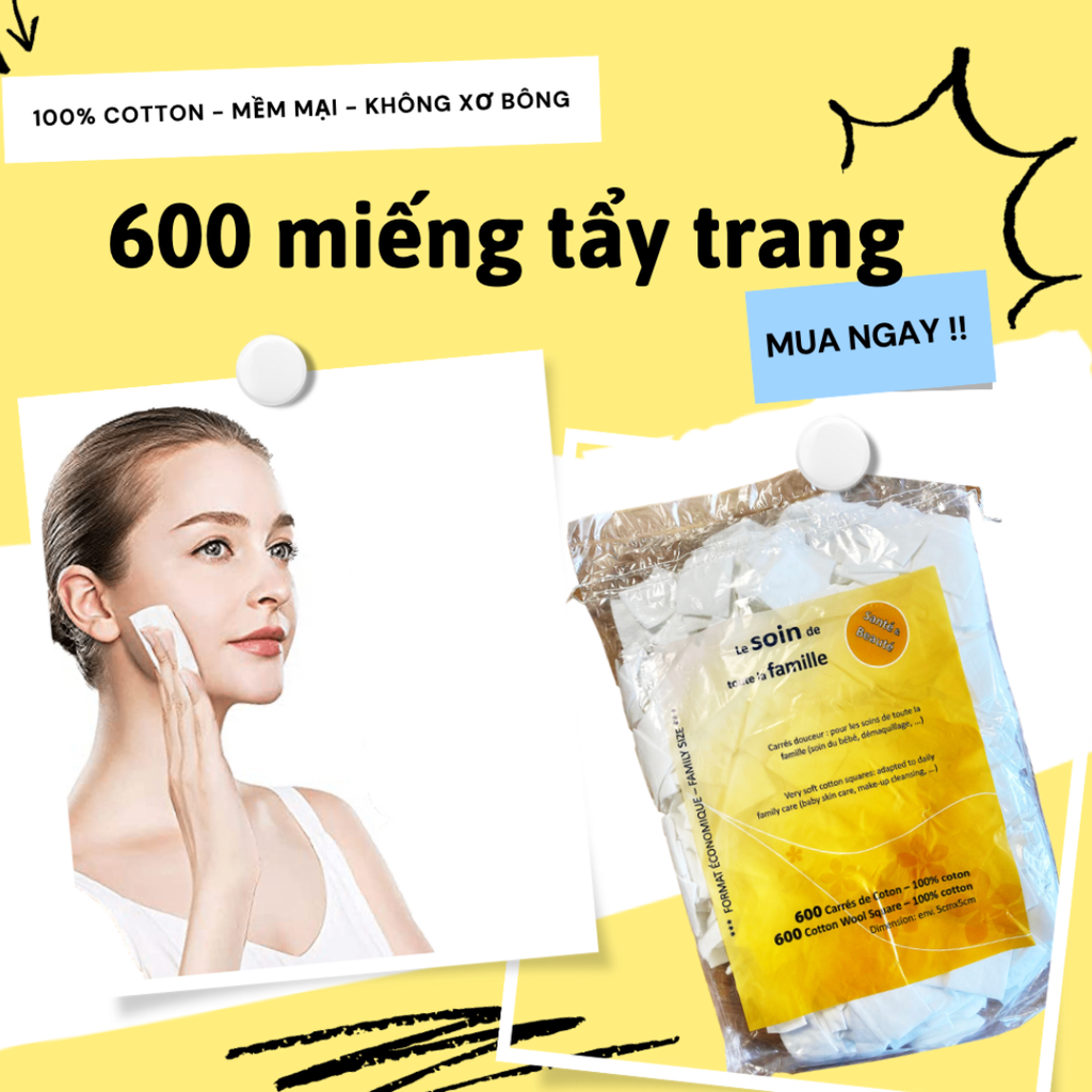 Bông Tẩy Trang Truma 600 Miếng