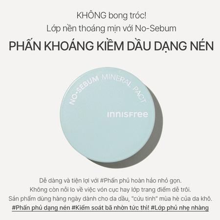 Phấn Nén Kiềm Dầu Innisfree No Sebum Mineral Pact 8.5g