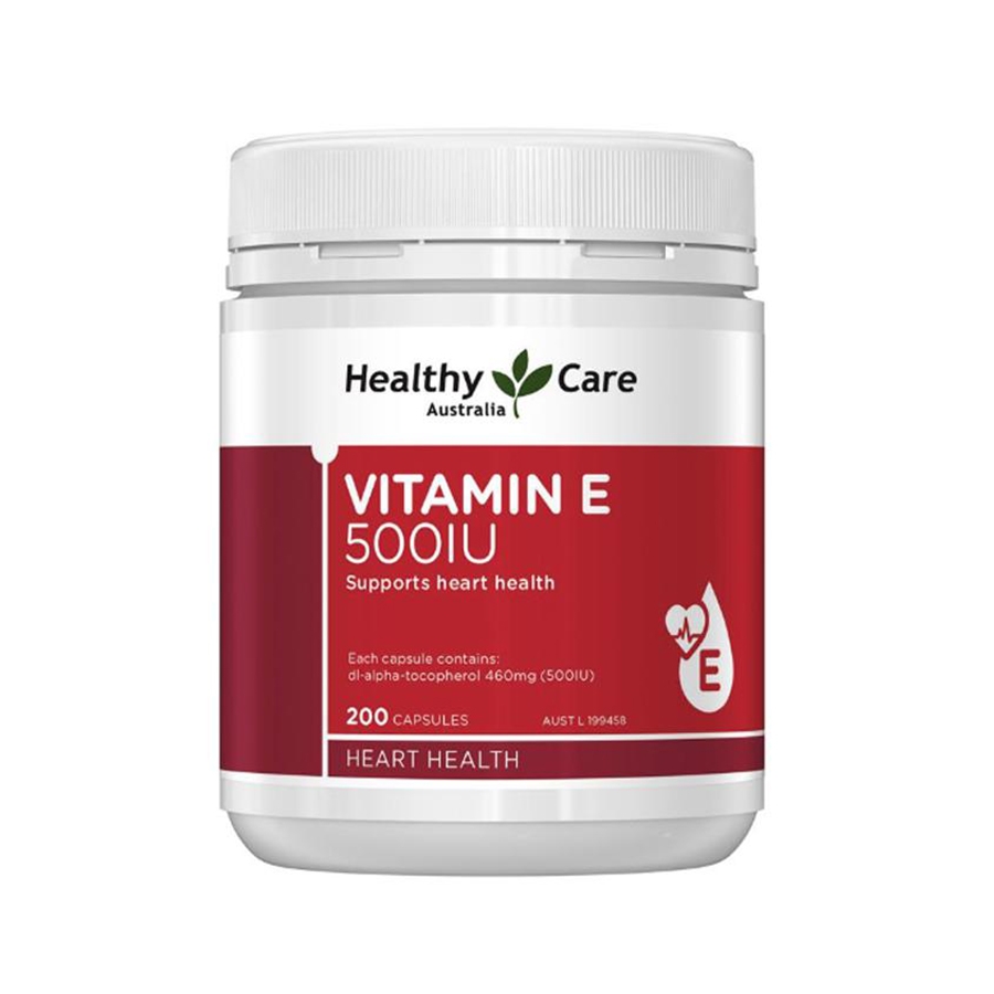 Viên uống bổ sung Vitamin E Healthy Care 500IU 200v