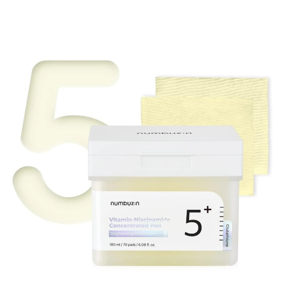 Bông Tẩy Tế Bào Chết Numbuzin No.5 Vitamin Niacinamide Concentrated Pad 180mL (70 Pads)
