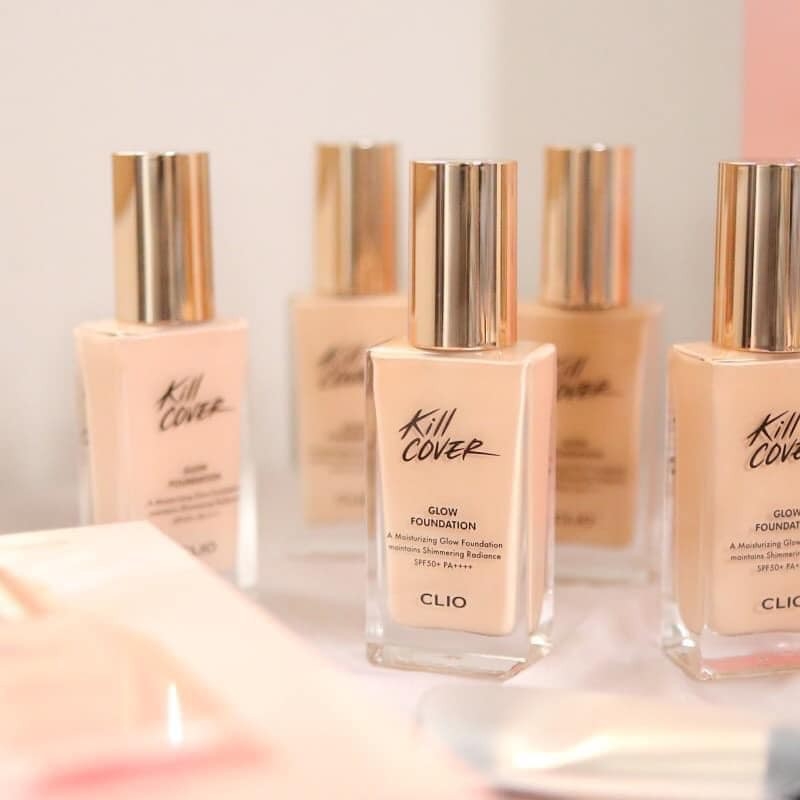 (Tặng kèm cọ) Kem nền Clio Kill Cover Glow Foundation 15g