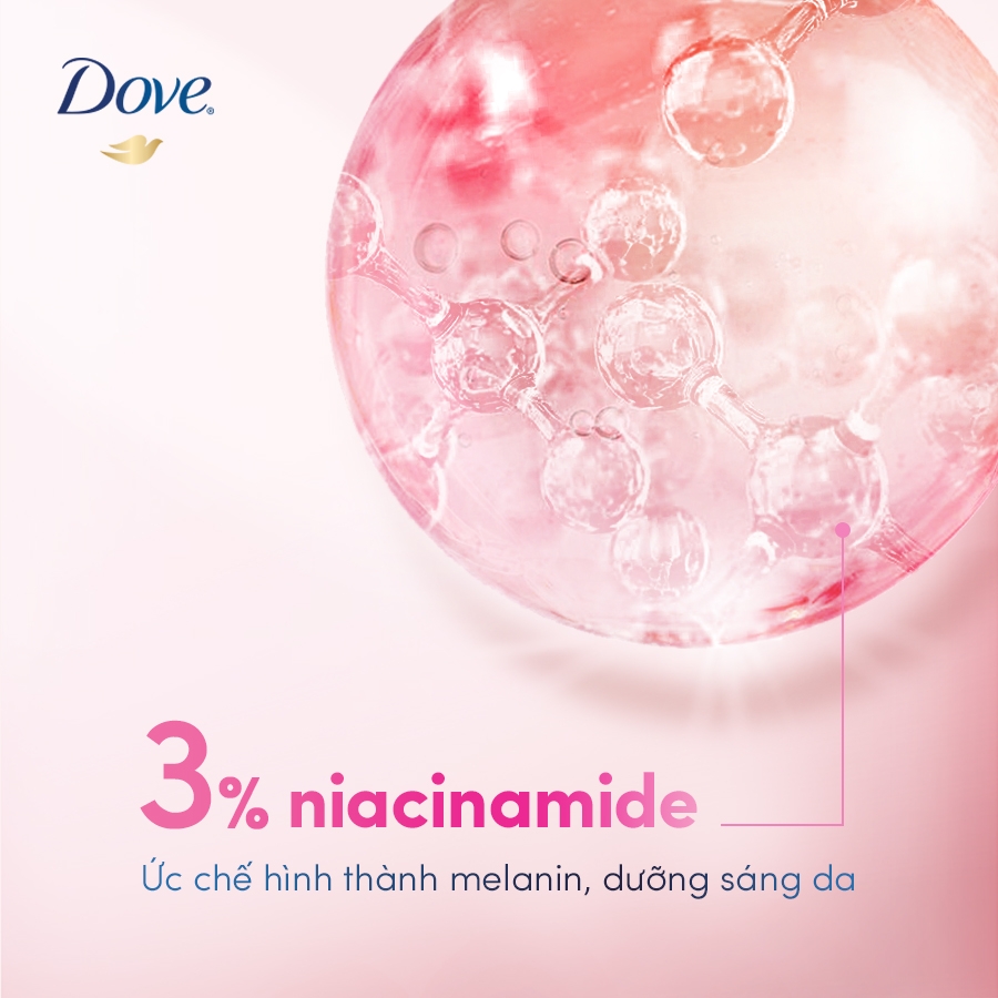 Lăn Khử Mùi Tinh Chất Serum Sáng Da, Mờ Thâm Dove 3% Niacinamide 45ml