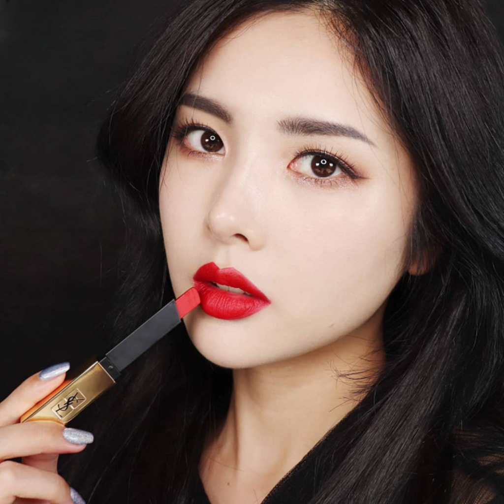 Son YSL The Slim Leather-Matte Lipsick #21 Rouge Paradoxe - Màu Đỏ Ruby 2.2g