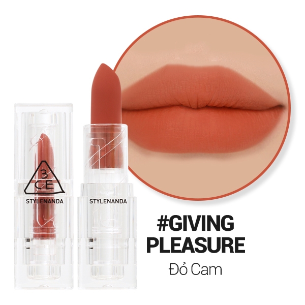 Son Thỏi Lì, Lên Màu Siêu Chuẩn 3CE Soft Matte Lipstick 3.5g