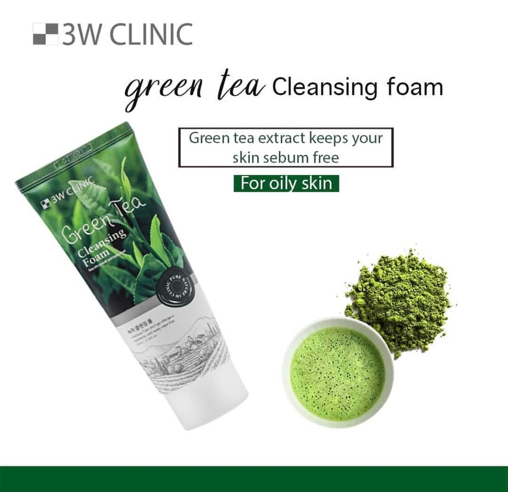 Sữa Rữa Mặt Làm Sạch Sâu Chiết Xuất Thiên Nhiên 3W Clinic Cleansing Foam Korea 100ml