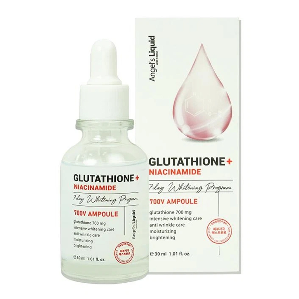 Tinh Chất Truyền Trắng Trị Nám Chuyên Sâu Angel's Liquid Glutathione + Niacinamide 700 V-Ampoule 30ml
