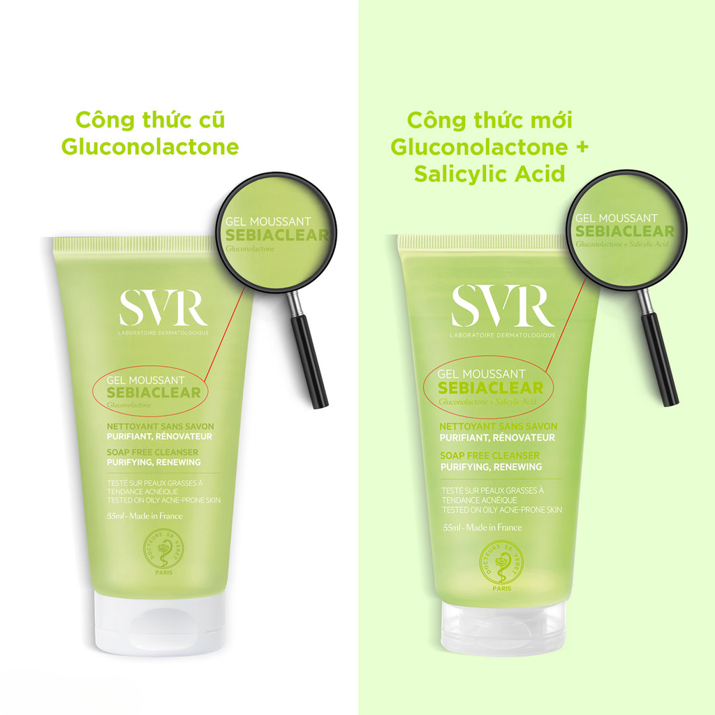 Sữa Rửa Mặt Dạng Gel Không Chứa Xà Phòng Dành Cho Da Dầu SVR Sebiaclear Gel Moussant