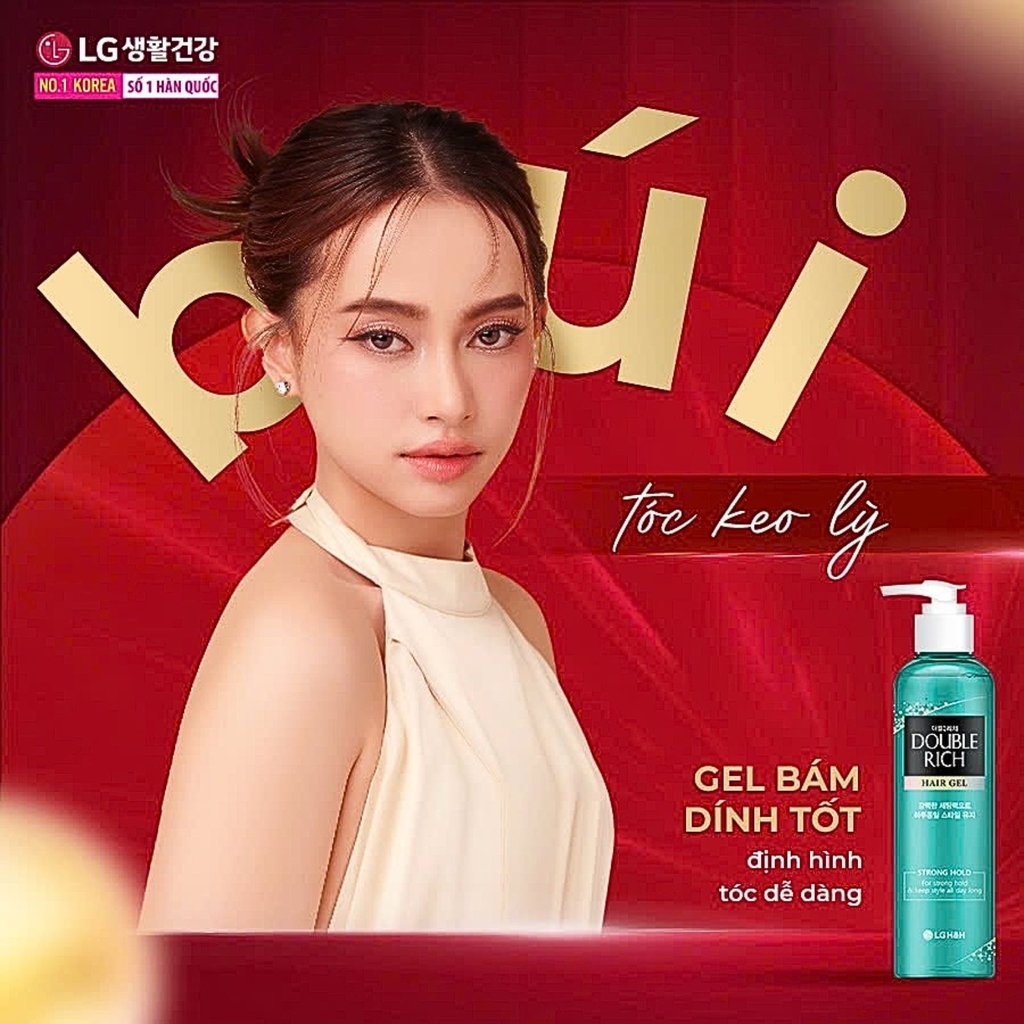 Gel Tạo Kiểu Tóc Double Rich Strong Giữ Nếp Uốn Tóc - Soft Giữ Nếp Tự Nhiên 250ml