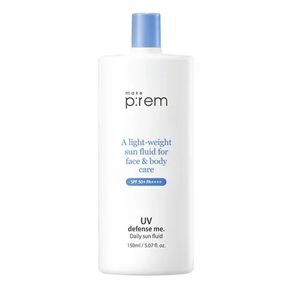 Kem Chống Nắng Toàn Thân Dịu Nhẹ Make P:rem UV Defense Me Daily Sun Fluid Sun SPF50+ PA++++ 150ml