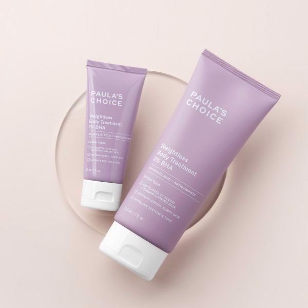 Kem Dưỡng Thể Tẩy Tế Bào Chết Đặc Trị Viêm Lỗ Chân Lông, Mẫn Đỏ Paula's Choice Weightless Body Treatment 2% BHA 210ml