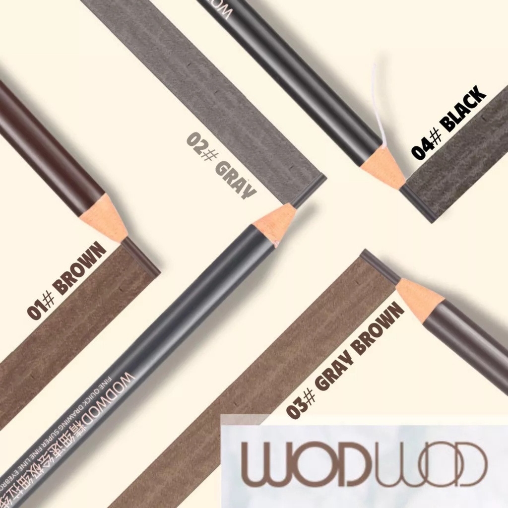 Chì Xé Kẻ Mày Hai Đầu Chống Nước Lâu Trôi WODWOD Phẩy Sợi Siêu Mảnh 2mm 