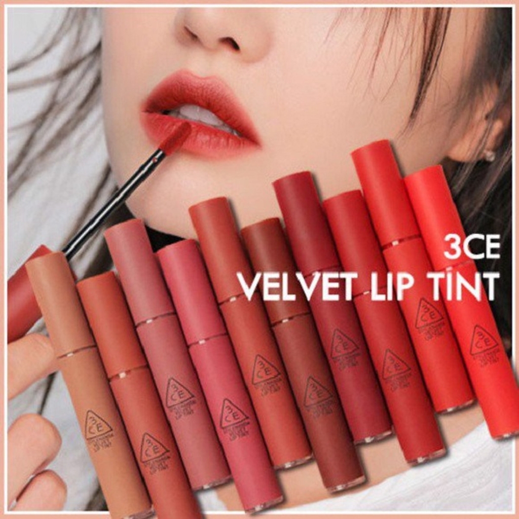 Son Kem Lì, Lên Màu Chuẩn 3CE Velvet Lip Tint 4g
