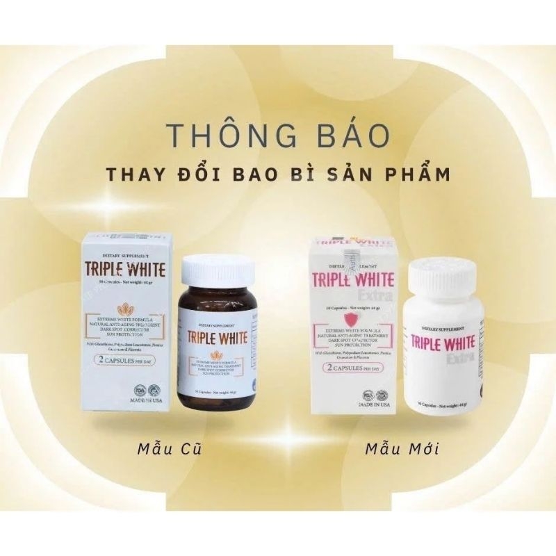 Viên uống Triple White Glutathione 1200mg 50 Viên