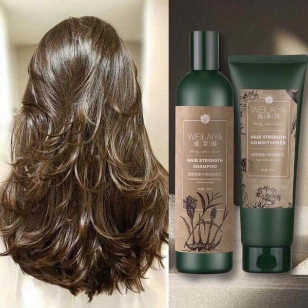 Bộ Dầu Gội Và Xã Gừng Weilaiya Hair Strength Shampoo & Conditioner 250ml & 400ml