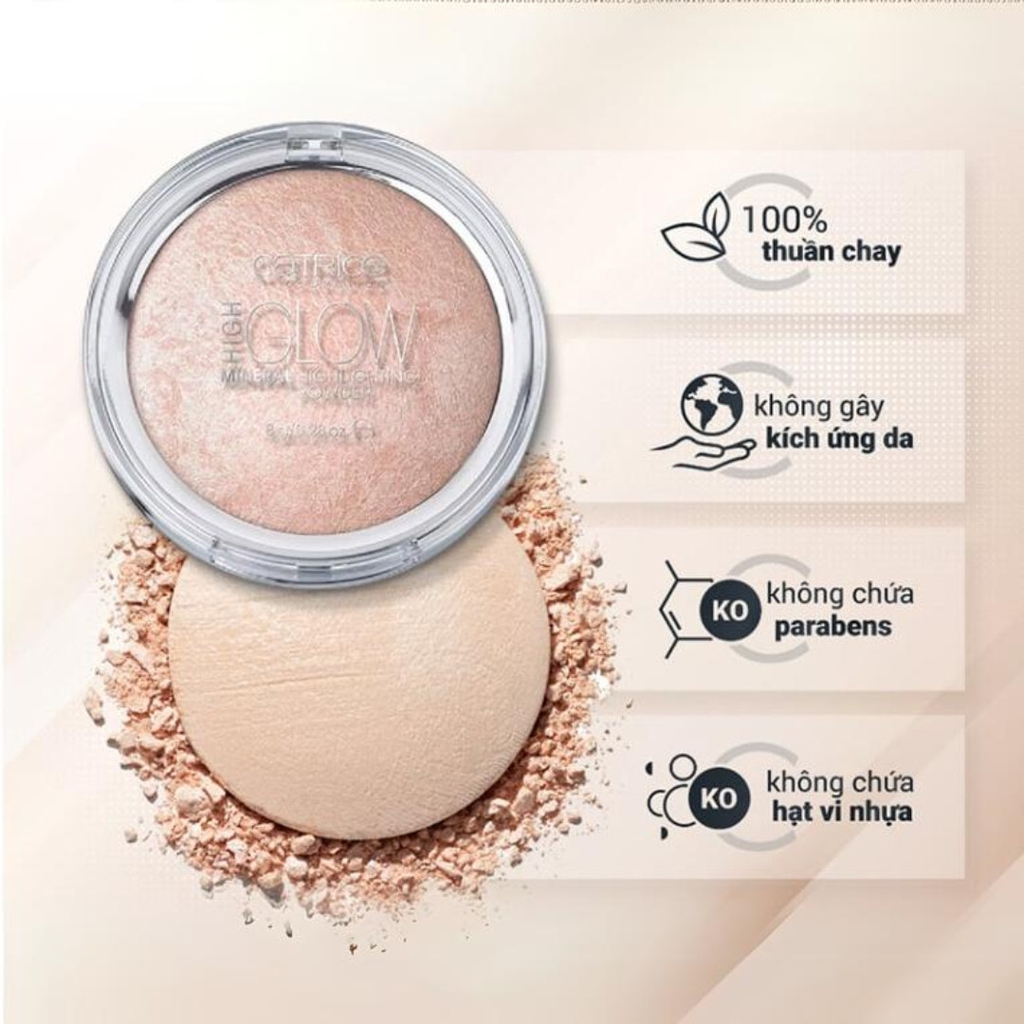 Phấn Bắt Sáng Ánh Nhũ Catrice High Glow Mineral Highlighting Powder 8g