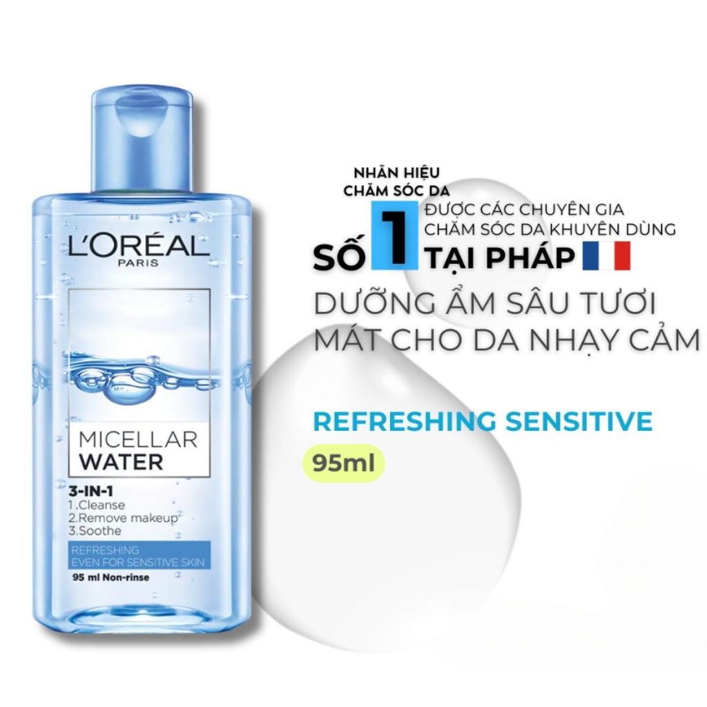 [MINI] Nước Tẩy Trang Sạch Sâu L'Oreal Paris Micellar Water 3-in-1 95ml