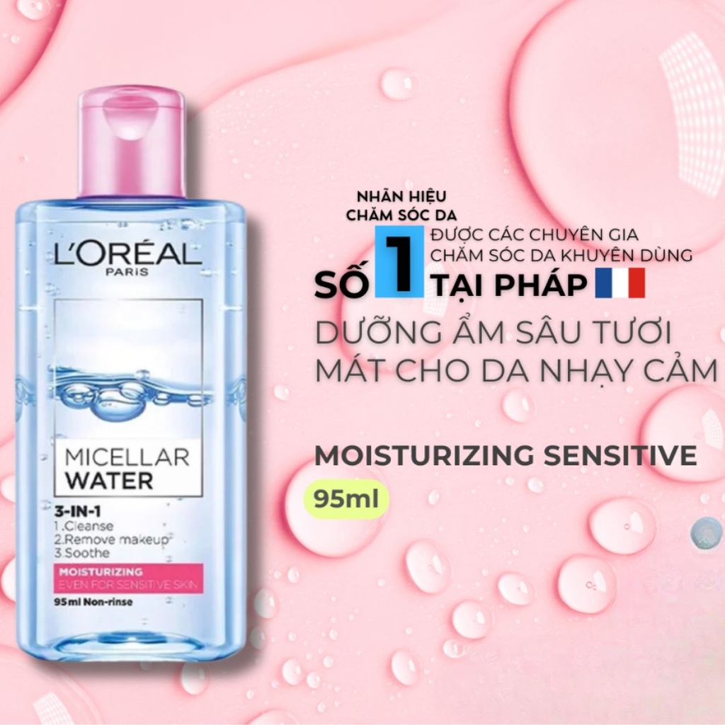 [MINI] Nước Tẩy Trang Sạch Sâu L'Oreal Paris Micellar Water 3-in-1 95ml